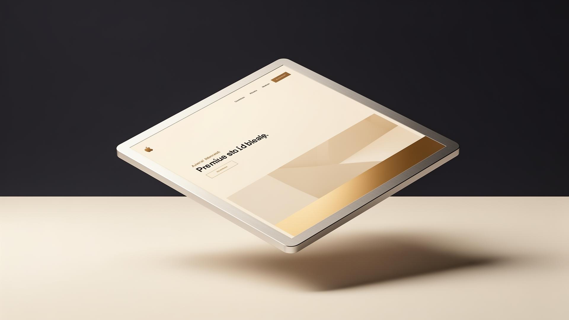 Premium website interface mockup